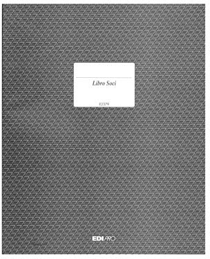 EDIPRO - E2379 - Libro soci 92 pagine numerate f.to 31x24,5