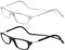 TBOC Pack: Lesebrille Lesehilfe für Herren Damen – (Zwei Einheiten) Dioptrien +2.50 Transparent und Schwarz Fassung Stärke PC Handy Faltbar Frau Mann Magnetverschluss Clip Alterssichtigkeit Presbyopie