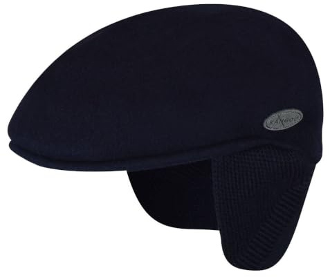 Kangol Das Original Flatcap 504 Earflaps Schiebermütze Schirmmütze Herrencap Wollcap Ohrenklappen Herren - mit Schirm, Winter Herbst-Winter