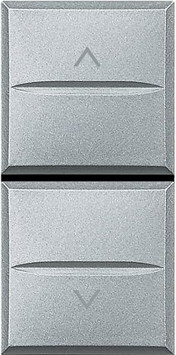 BTicino SHC4037F Axolute 2 Pulsanti NO Interbloccati, Grigio Tech