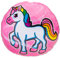 TE-Trend Magic Einhorn Regenbogen Unicorn Motiv Plüsch Kissen Zierkissen Kuschelkissen Kinder Mädchen rund 34cm Mehrfarbig rosa Pferd