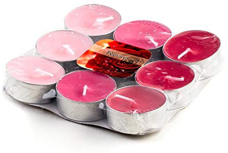 DARO DEKO Duft Teelichter Rose - 36 Stück