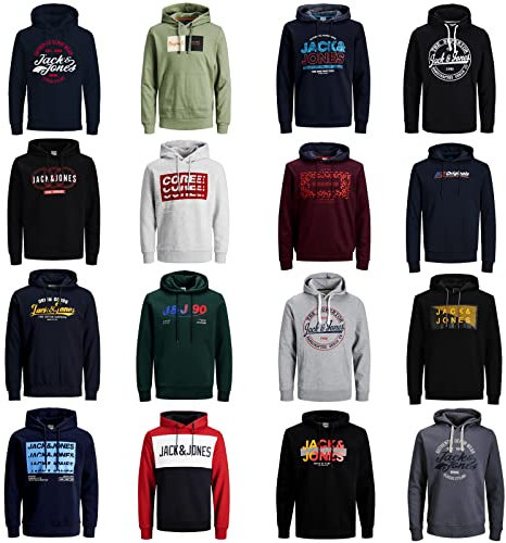 JACK & JONES Kapuzenpullover 3er Mix Pack Hoodie Fugu18 Sweat Shirt Herren Baumwollmix (XXL, 3er Paket @ Mix)