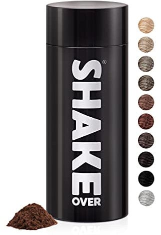 SHAKE OVER Veganes Streuhaar zur Haarverdichtung, mit Zink angereicherte Fasern, hochwertiges Schütthaar, Made in Europe (30 g, MAROON)