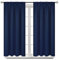 BGment Short Blackout Curtains for Bedroom - Room Darkening Curtain Rod Pocket 45 Inch Length Thermal Insulated Window Drapes for Rv Bathroom Cafe, 42 x 45 Inch, 2 Panels, Navy Blue