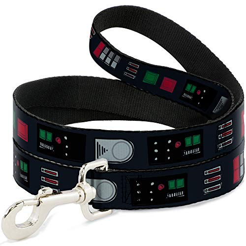 Star Wars Hundeleine, Star Wars Darth Vader Utility Belt Bounding Black Grey Reds, 120 cm lang, 3,8 cm breit