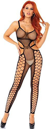 Leg Avenue Damen Netz-Bodystocking O/S, Schwarz