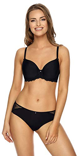 VIANIA! Bügel-BH 204461 Leni gemoldete Spacercups schmale Träger Farbe Schwarz, Größe:85, Cup:B