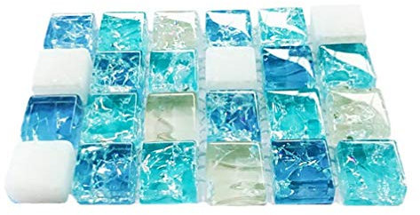 TOSSPER Crystal Cooling Stone Mat Bed for Hedgehogs Guinea Pig Hamster Chinchilla Rats Size M (blue)