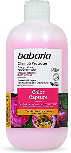 Babaria - Champu Hidratante Para Cabellos Teñidos O Con Mechas | Champu Natural Protector | Champu Mujer Y Champu Hombre | Champu Sin Sulfatos Ni Parabenos