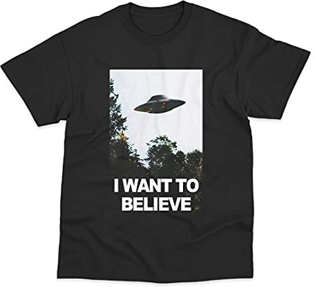 I Want to Believe UFO Alien Inspired By The X-Files Printed T-Shirt