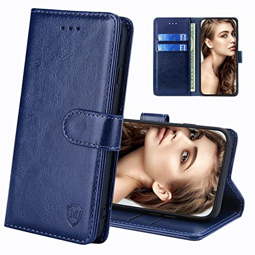 FMPCUON Hülle für OnePlus Nord CE 5G Handyhülle [Standfunktion] [Kartenfach] [Magnetverschluss] Tasche Flip Case Schutzhülle lederhülle klapphülle für OnePlus Nord CE 5G Blau