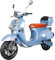 Elektroroller Classico, 45 km/h, 60 Km Reichweite, Lithium-Akku, 3000 Watt, E-Roller mit Straßenzulassung, Roller, Elektro-Motorroller, Elektro-Moped, blau