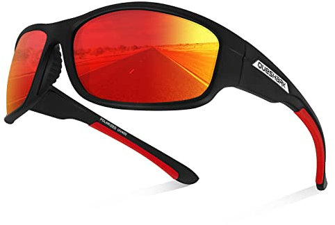 Queshark Herren Sonnenbrille: Sportlich, Polarisiert, Leicht, UV-Schutz, Anti-Blendung, Fashion Accessoires
