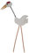 WB wohn trends Garten-Stecker aus Holz, Vogel weiß Storch Baby Geburt, 97x45cm, andere Motive wählbar, Deko-Stecker Garten-Deko