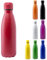 TIENDA EURASIA® Botella de Agua de Acero Inoxidable, 790 ml, con Tapón de Seguridad, Acabado Mate, Bidon para Camping, Gimnasio, Oficina, Botella Resistente, Color Rojo