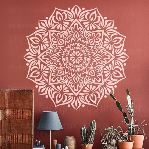 110cm Huge Giant Mandala Henna Indian Arabic Ethnic Round Flower Lotus Schablone Schablonen Für Wände Große Vorlage Wiederverwendbare Dekor Möbel Muster Vorlagen Zum Malen Von, XXL 43cmX55cm