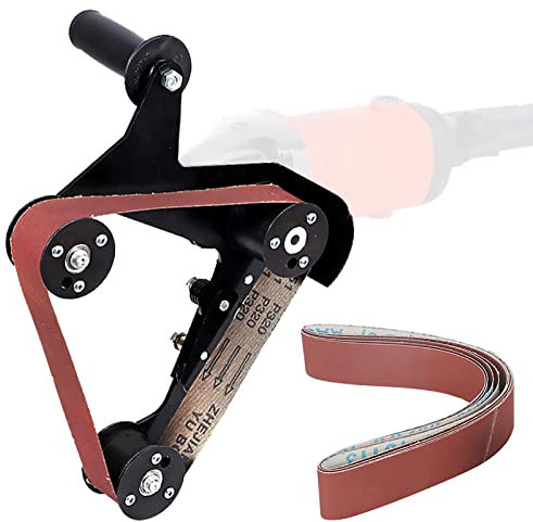 SI FANG Tube Belt Sander Attachment Adapter Bracket, Converting an Angle Grinder to a Belt Sander, M14 Professional Easy Assembling Bearing for Polishing Rust Removal Stainless Steel Aluminum Pipe