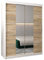ABIKSMEBLE Armoire Verona 4 avec Porte Coulissante et Miroir - Dressing pour Chambre Adulte - Penderie Vêtement - Garde-Robe - Placard 2 Portes - Closet