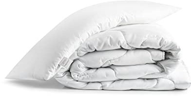 livessa Bettdecke 135x200 Set mit Kissen(40x80cm) - Ideal für Ganzjahreszeiten mit 300 g/m² Füllung, 4 Jahreszeiten Bettdecken 135 x 200, Oeko-Tex Zertifiziert, weich und atmungsaktiv