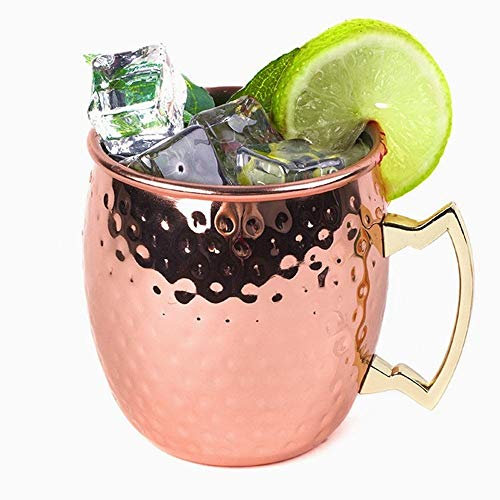 Devyom Moscow Mule Tasse en cuivre pour boissons et lait 530 ml