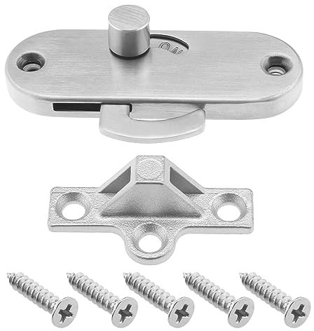 SG Store Verrou de porte coulissante à 90 ° en acier inoxydable 304 - Accessoires pour porte de chambre à coucher, garage, jardin