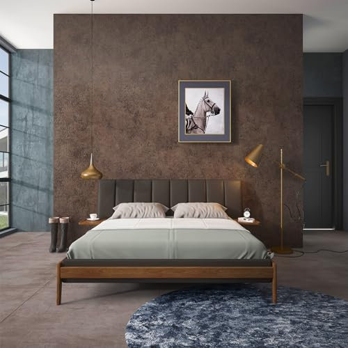 TOTIO 80CMx4M Extra Breit Goldtapete Bronze Gold Klebefolie betonoptik Selbstklebende Vinyl-Wandfolie Wasserfeste Möbelfolie Dunkelbraun Matt Angedickt Blasenfreies Design Metallischer Industriestil