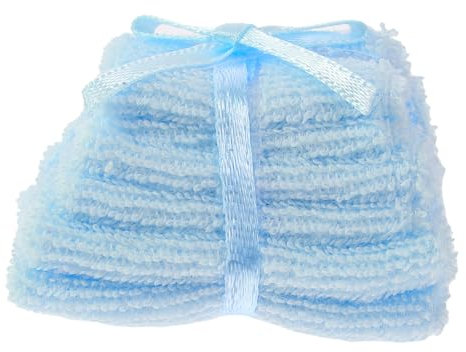 DIKACA 1 Mini-Handtuch Puppenhauszubehör Badezimmer Puppenhaus-badezimmerhandtücher Winzige Puppenhaus-Ornament Puppenhaus-badetücher Mini-haushandtuch Modelle Stoff Möbel Kombination