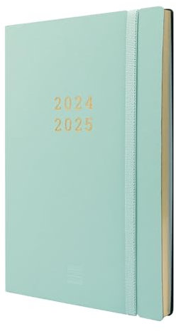 Finocam - Terminkalender Mara 18 Monate 2024 2025 Vertikale Wochenansicht Juli 2024 - Dezember 2025 (18 Monate) Türkis International