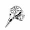 GleaMora Vintage Viking Edelstahl Ring Personalisierter Krähenring im Stil Schmuck für Männer Trendiger Ring Weihnachten Licht Luxus Ring