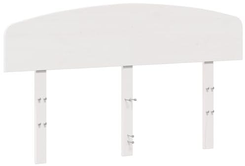 vidaXL Testiera Bianca 160 cm in Legno Massello di Pino