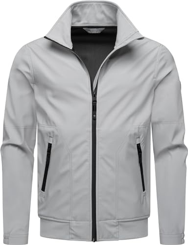 Ragwear leichte Herren Outdoorjacke kurze Übergangsjacke wasserdicht und atmungsaktiv mit Stehkragen und wasserdichten Verschlüssen Collwie YOUMODO S-4XL
