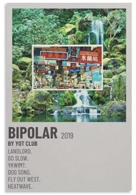 XINDIMAMA Bipolar by Yot Club Leinwandposter auf Leinwand, Wandkunst, Poster, dekorativ, moderner Druck, Bild, Kunstwerke, Poster, 30,5 x 45,7 cm