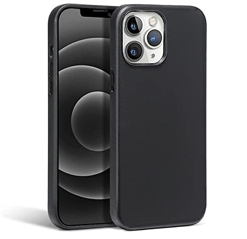 SAMEZA Leather Magnetic For Case for iPhone 15 14 13 Pro Max Plus Mini Phone Charging Wireless Accessory,Midnight color,for iphone 13 mini