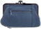Oakridge Leather Porte-monnaie double fermoir pour femme avec espace pour carte de crédit, denim, Taille unique, Porte-monnaie à fermoir