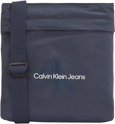 Calvin Klein Herren Umhängetasche Sport Essentials Flatpack mit Logo, Blau (Ombre Blue), Einheitsgröße