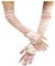 BrightGlow Lang Damen Satin 55cm Classic Elegant Abendhandschuhe 1920er Elastic Satinhandschuhe Opera Party Halloween Karneval Kostüm Opernhandschuhe Braut Rosa