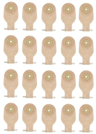 PAMENET 20 Stück Stomabeutel, Einteilig, Entleerbare Beutel für Kolostomie, Ileostomie, Stomapflege, 20-60 mm Ablassventil, Kolostomiebeutel
