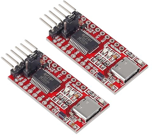 DORHEA 2Pcs FT232RL FTDI USB 3.3V 5.5V to TTL Serial Adapter Module for Arduino FT232 Pro Mini Port Type-C USB to TTL 232