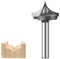 1pcs Groove Point Cutting Roundover Router Bit, 1/4 Inch 1/2 Inch Shank 6mm 12mm Shank Carbide Round Over Slotting Cutter Woodworking Milling Cutter(6x19.05mm)