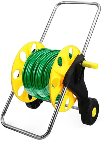 BESPORTBLE Schlauchwagen Mit Rädern Schlauchaufrollerwagen Gartenschlauchhalter Gartenschlauchaufbewahrung Und Robust Für Garten Und Outdoor