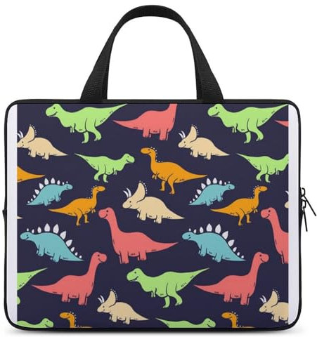 JZemdybill 15 Zoll Laptophülle, Monster Dinosaurier Laptophülle, Laptoptasche mit Griff