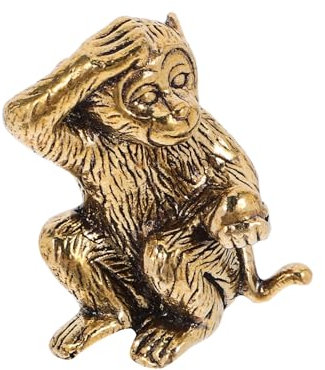 HYTROVE Sun Wukong Affenstatue Kupfer Handwerkskunst Dekoration Schreibtisch Wohnraum Motiv Mut Und Weisheit