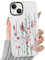 Yirlbey Transparent HandyHülle für iPhone 14/iPhone 13 Blumen Hülle, Aesthetic Muster Flower Design Mädchen Schutzhülle, Silikon Rahmen Harter PC-Rückseite Case Cover für iPhone13 6,1, Lavendel