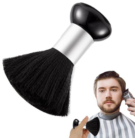 Brosse à plumeau de cou pour coupe de cheveux, plumeau de cou pour coiffeur - Brosses pour enlever la poussière des ongles, poils en nylon doux, outil pour ongles, brosse professionnelle pour lim