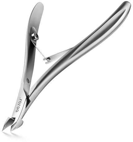 BEZOX Präzisions Nagelhautzange (4 mm) – Professioneller Nagelhautschneider mit halber Backe, Nagelhautschneider aus Edelstahl für Maniküre und Pediküre, Nagelhautentferner in Salonqualität (Silber)