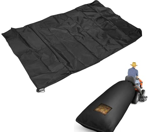 Sac à Feuilles pour Tracteur de Pelouse, Sac à Feuilles pour Tondeuse à Gazon en Tissu Oxford, Sac de Ramassage d'herbe de Jardin avec Cordon de Serrage et , Collecte