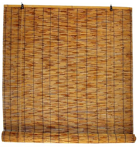 Bambus Rollo Wetterfest Balkonrollo Outdoor/Innen, Holzfenster, ohne Bohren, Breite 100 cm x Höhe 160 cm, Breite 100 cm, Breite 100 cm, Ideal für den