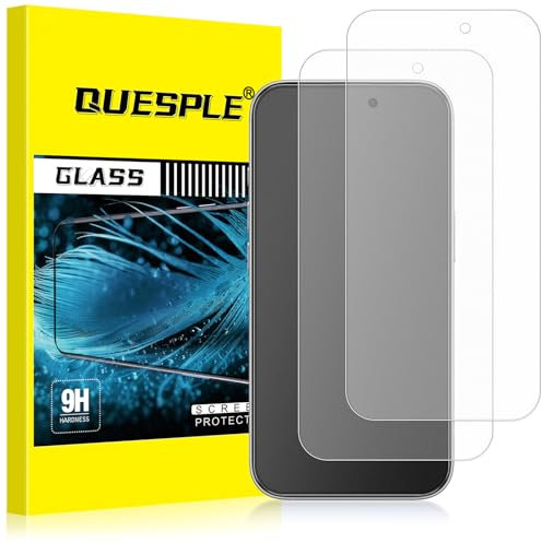QUESPLE [2 Stück] Matt Panzerglas für iPhone 16, Anti-Fingerabdruck, Blendschutz Matte Schutzfolie, Anti-Kratzen, Ultra-klar Gehärtetem Glas Displayschutzfolie