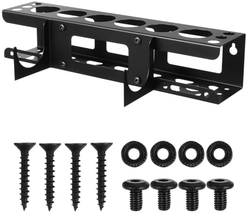 UKCOCO Wall Storage Rack Caulking Sealant Holder Wall Mount for Grease Tubes Heavy-Duty Mounted Tool Organizer Rack with Adjustable Shelves for Garage Service Truck and Workspace